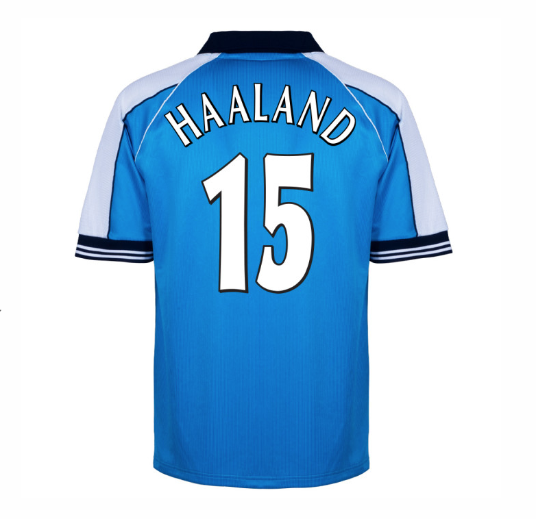 เสื้อเรทโรย้อนยุคแมนเชสเตอร์ ซิตี้ 2000 Haaland No 15 ของแท้