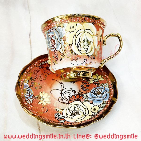 ของชำร่วยงานแต่งงาน, ของที่ระลึกแจกงานแต่ง, แก้วกาแฟสวยๆ , แ้กวกาแฟลายดอกไม้, แจกแก้วกาแฟงานแต่ง, แก้วกาแฟจานรองแก้ว, ของรับไหว้, ของรับไหว้ผู้ใหญ่, ของรับไหว้งานแต่งงาน, ชุดรับไหว้งานแต่ง, ชุดแก้วรับไหว้, แก้วกาแฟลายทอง 