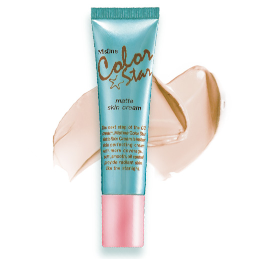 Mistine Color Stars Matte Skin Cream ซีซีครีม มิสทีน คัลเลอร์ สตาร์ แมทท์ สกิน ครีม ด้วยพลังแห่งการปกปิดที่ทรงประสิทธิภาพ เรียบลื่น กลมกลืนไปกับผิวเนียนนุ่ม คุมมัน หน้าเด้งใส เพิ่มความเปล่งปลั่ง ดั่งผิวกำเนิดใหม่