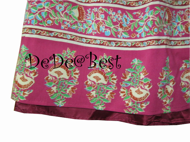 ขายแล้วค่ะ S4:Vintage skirt กระโปรงวินเทจสีชมพูลายสวย❤