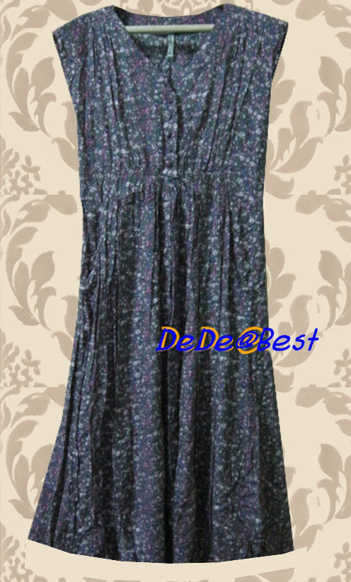 ขายแล้วค่ะ D12:Vintage dress เดรสวินเทจ ผ้าเบานิ่มใส่สบาย ลายดอกไม้เล็กๆ❤