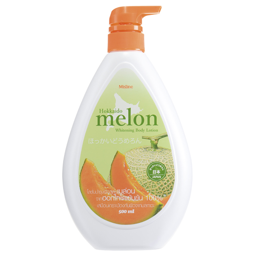 Mistine Hokkaido Melon Whitening Body Lotion โลชั่นบำรุงผิวมิสทีน ฮอกไกโด เมล่อน เสมือนเกราะปกป้องผิวจากมลภาวะและแสงแดด ให้ผิวดูกระจ่างใส ออร่า