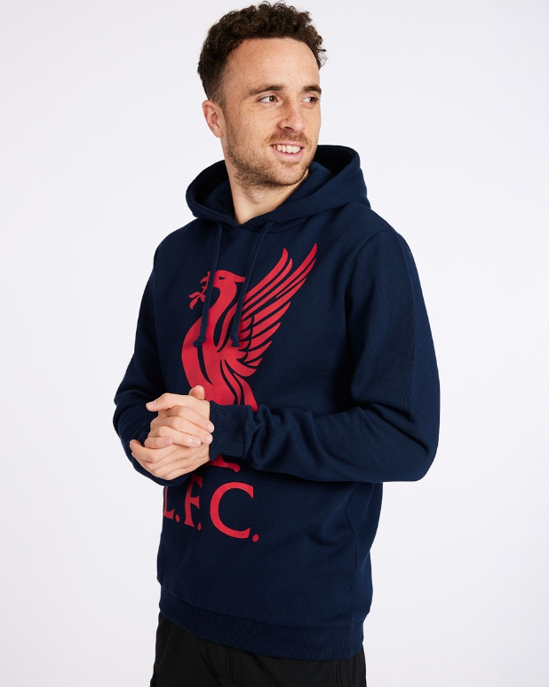 เสื้อฮู้ดลิเวอร์พูล Liverbird สีน้ำเงินเข้มของแท้