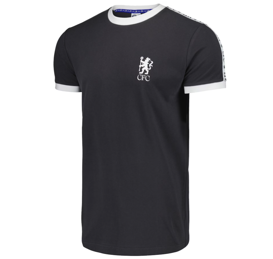 เสื้อทีเชิ้ตเชลซีที่ระลึก 120 ปี 120 Year Anniversary CFC LDN Pique Ringer มีแถบสีเทาของแท้