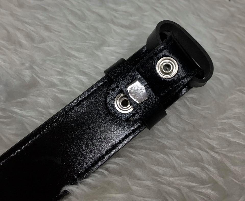 สายเข็มขัดนักเรียน สีดำ หนังPVC ขนาดใหญ่