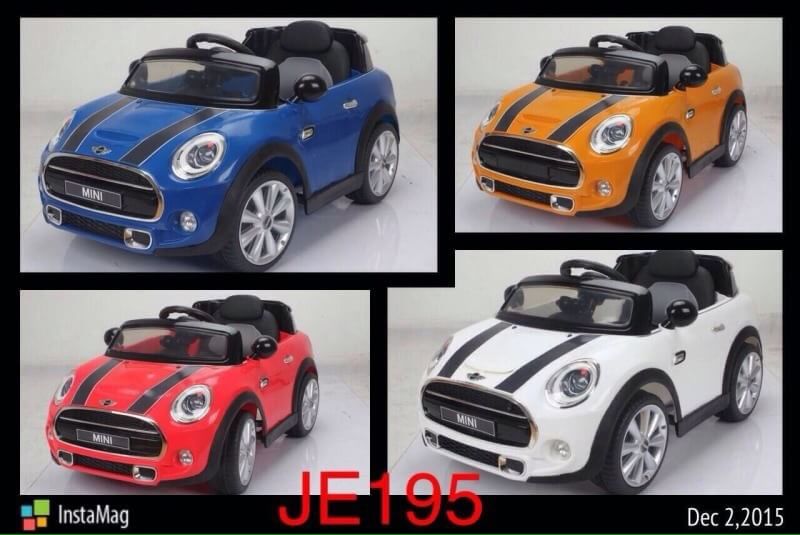 รถแบตเตอรี่เด็กนั่งไฟฟ้า รุ่น JE195 ยี่ห้อ MINI COOPER (งานแท้) สีเหลือง