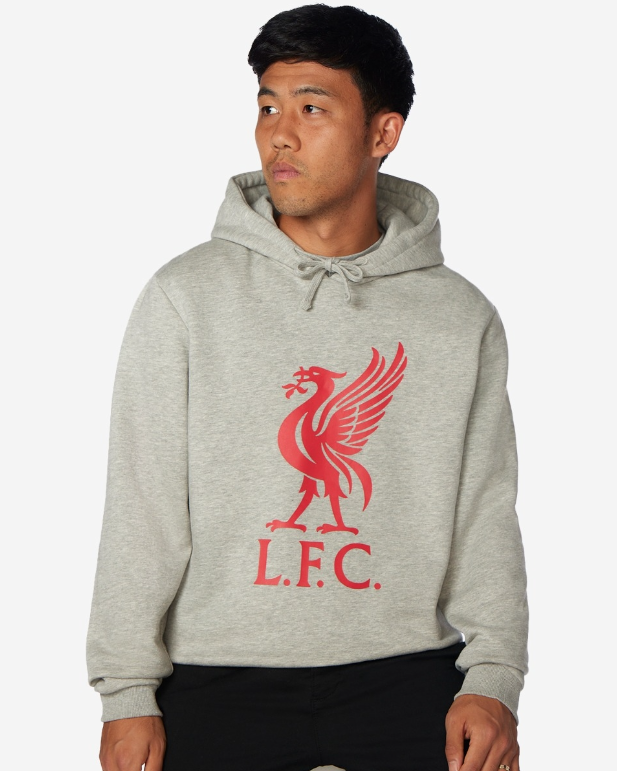 เสื้อฮู้ดลิเวอร์พูล Liverbird สีเทาของแท้