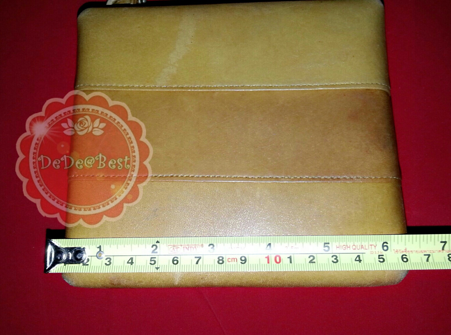 ขายแล้วค่ะ B21:Vintage leather bag กระเป๋าถือหนังแท้สีน้ำตาลทอง ทรงสี่เหลี่ยม สวยค่ะ❤