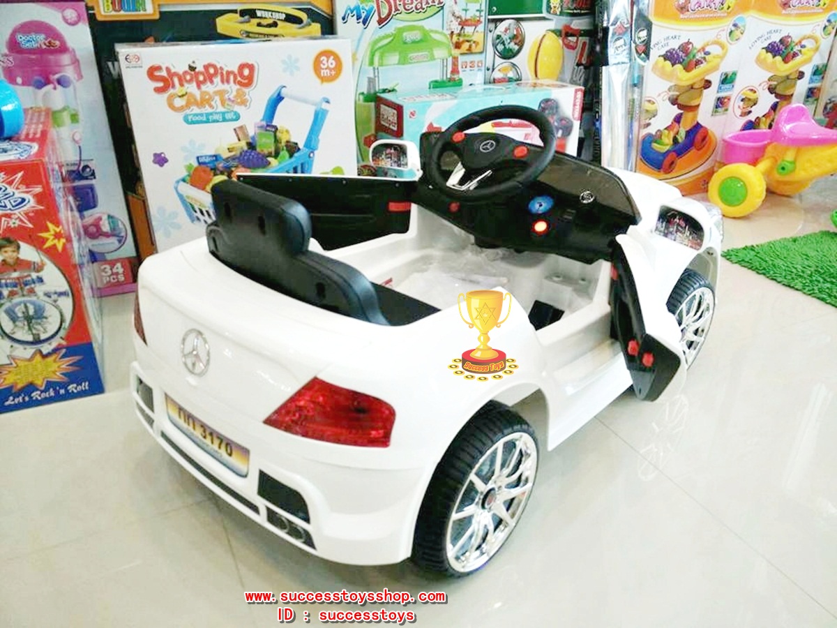 BJ3170Y รถแบตเตอรี่เด็กนั่งไฟฟ้า ยี่ห้อเบนซ์ มี4สี แดง เหลือง เขียว ขาว