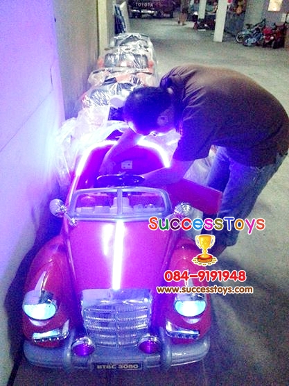รถแบตเตอรี่เด็กนั่ง รุ่น BC3080 รถโบราณคลาสสิคมีโช๊ค 2 มอเตอร์ 2 แบต