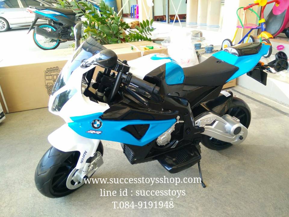 JT528 รถมอเตอร์ไซค์เด็กนั่งไฟฟ้า ซุปเปอร์ไบค์ BMW S1000 งานแท้ (2 มอเตอร์)