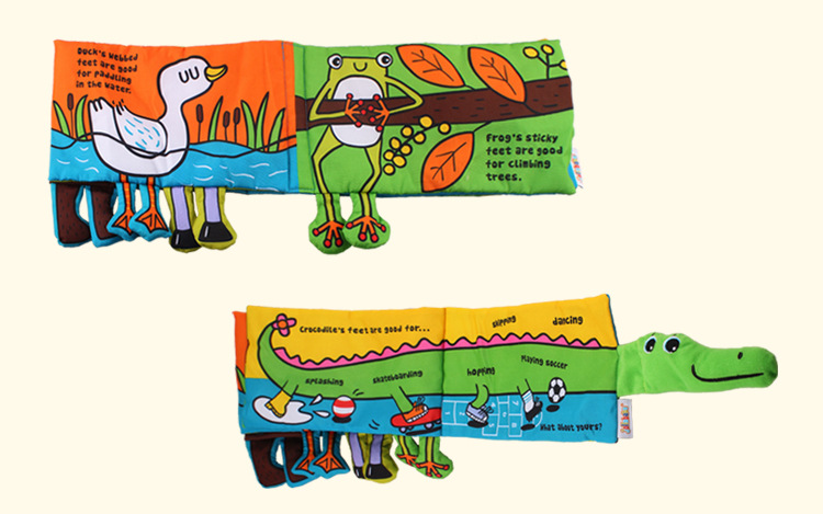 หนังสือผ้าทายปัญหา Whose feet? by Jollybaby