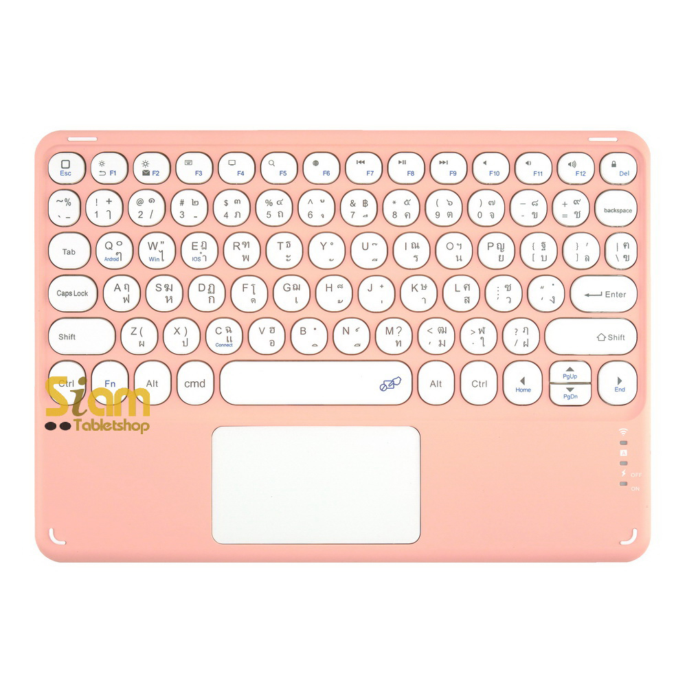 คีย์บอร์ด + ทัชแพด แป้นพิมพ์ไทย iPad Samsung มือถือ เคส Keyboard บลูทูธ