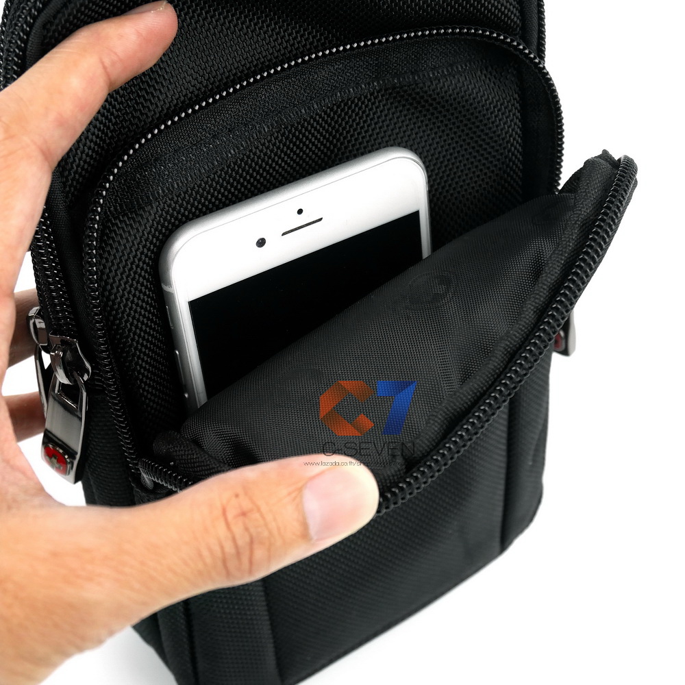 DAKAR กระเป๋าหนังคาดเอว แนวตั้ง ใส่มือถือขนาด 5 - 6.5 นิ้ว (050)