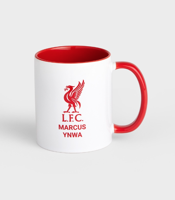 ถ้วยกาแฟลิเวอร์พูล LFC Personalised Liverbird ของแท้