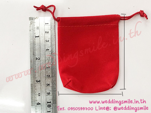 ของชำร่วย, ของที่ระลึกงานเกษียณ, ถุงผ้าใส่ของ, ถุงผ้าใส่ของแจกงานเกษียณ , ถุงผ้ากำมะหยี่สีแดง, ถุงผ้ากำมะหยี่สีแดงแจกงานเกษียณ