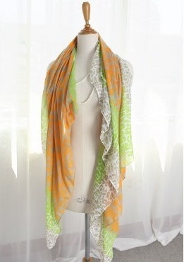 ผ้าพันคอลาย Sweet Tiger สีส้ม