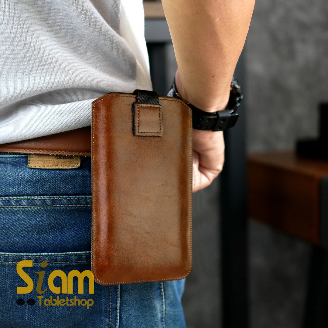 Pull up ซองหนัง กระเป๋า ใส่ มือถือ 4.7-5.2" 5.5 - 6.5 5.7" - 6.7 นิ้ว ร้อยเข็มขัดได้