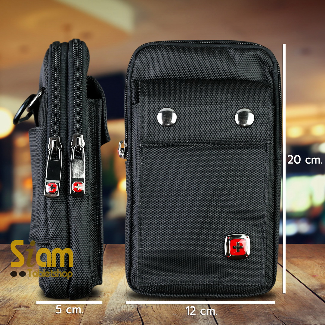 DAKAR กระเป๋าหนังคาดเอว แนวตั้ง ใส่มือถือขนาด 5 - 6.7 นิ้ว (099)