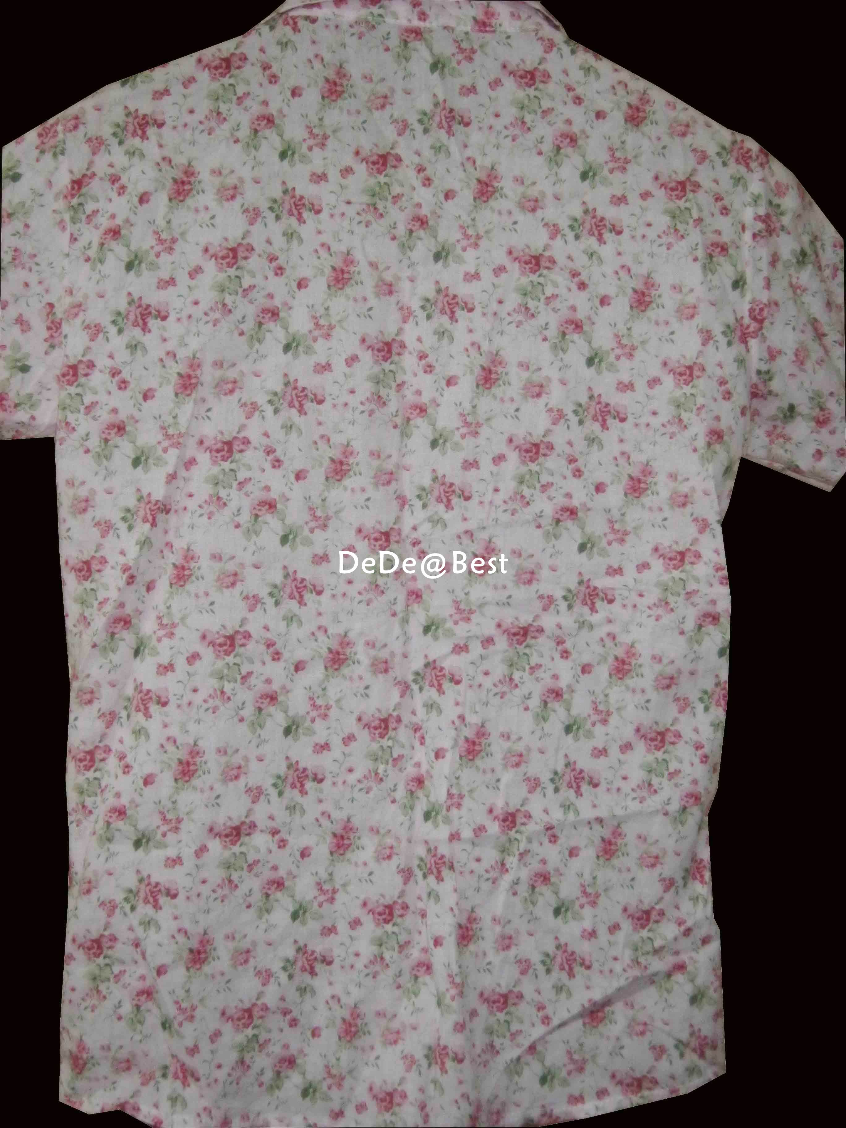 แถมให้คุณPum ค่ะ T20:2nd hand top เสื้อเชิ้ตสีชมพูลายดอกกุหลาบจิ๋ว ๆ น่ารัก❤