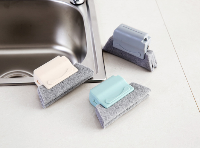 ที่ทำความสะอาด ร่องหน้าต่างบานเลื่อน และมุมต่างๆ สีเทา