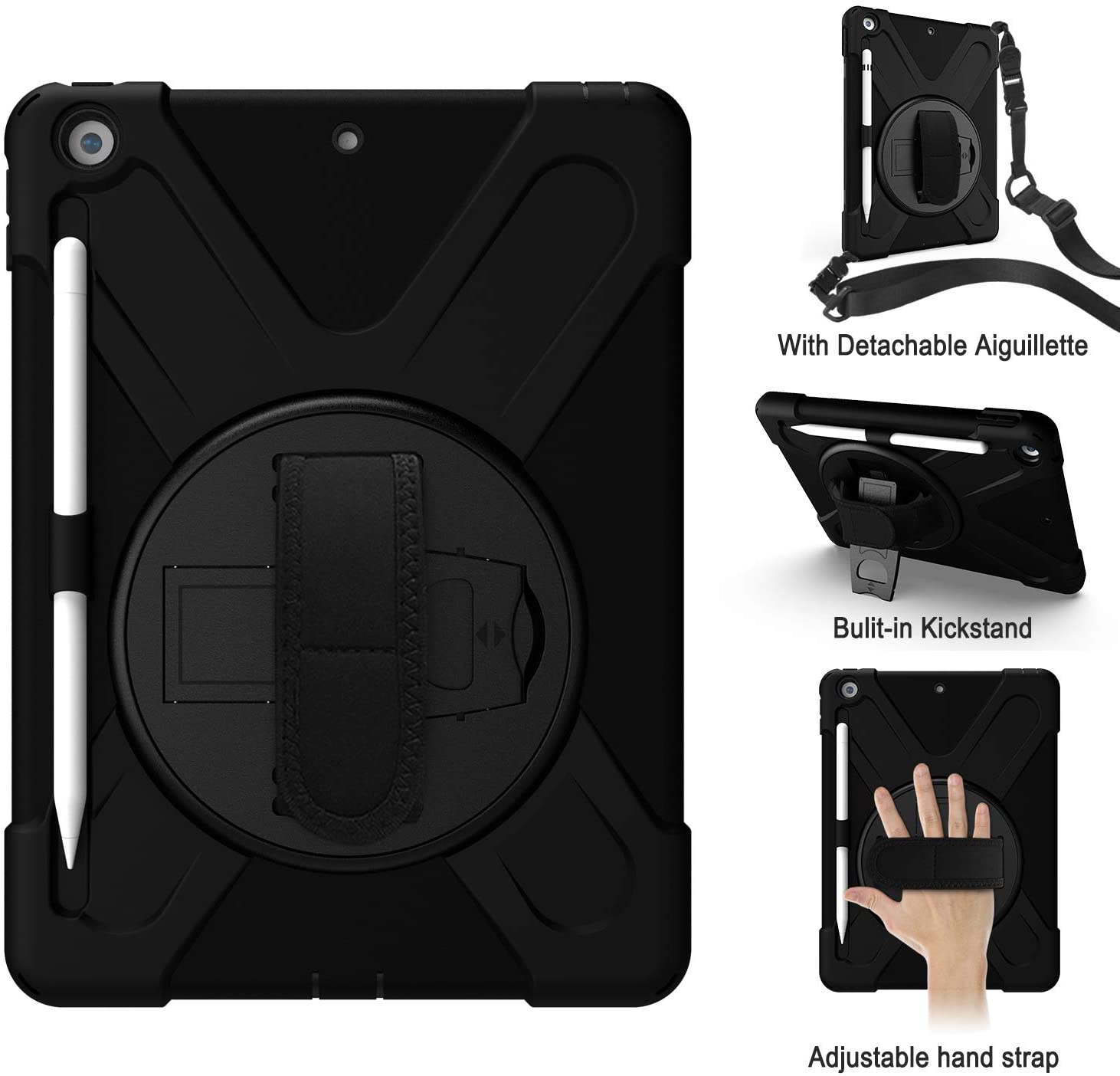 [Multi Function] เคสกันกระแทก เคส iPad 9.7 2017/2018 พร้อมสายสะพาย
