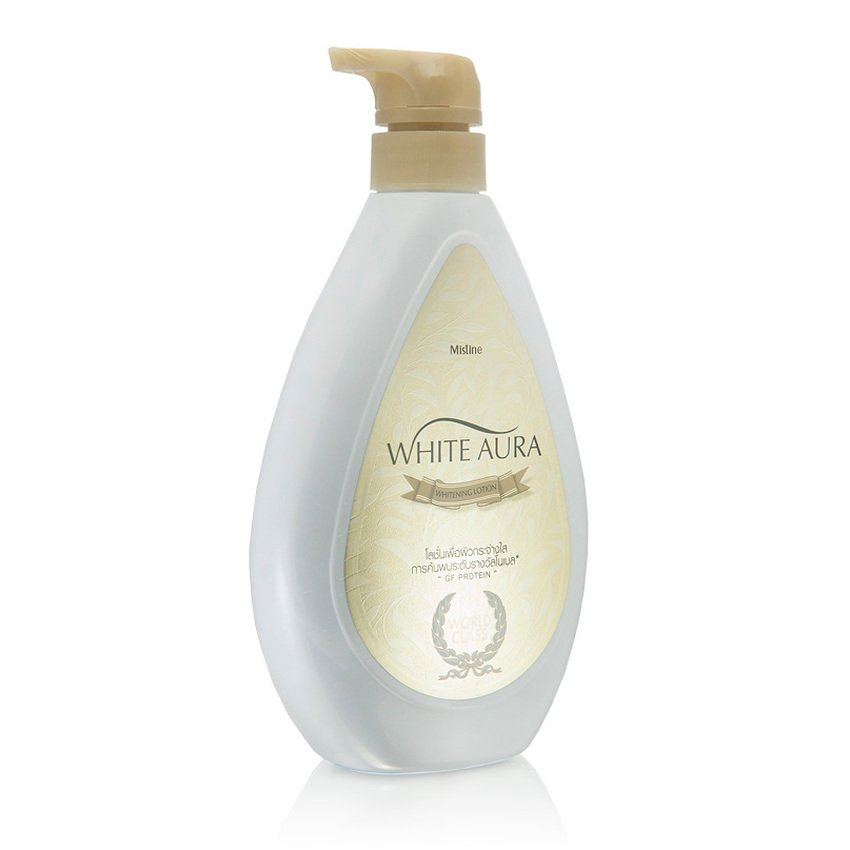 *พร้อมส่ง* Mistine WHITE AURA Whitening Lotion มิสทีน ไวท์ ออร่า ผิวกระจ่างใสออร่าทันทีที่ใช้ ด้วยโปรตีนเรืองแสงจากแมงกะพรุนพระจันทร์