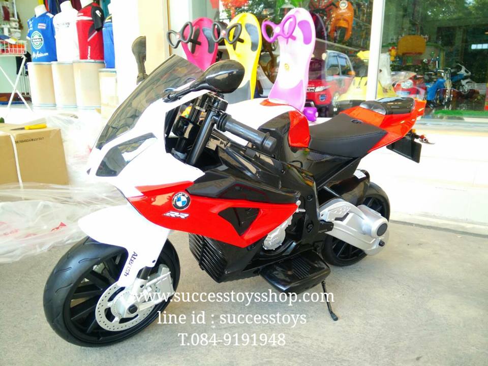 JT528 รถมอเตอร์ไซค์เด็กนั่งไฟฟ้า ซุปเปอร์ไบค์ BMW S1000 งานแท้ (2 มอเตอร์)