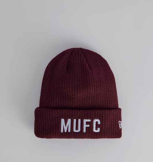 หมวกไหมพรมแมนเชสเตอร์ ยูไนเต็ด New Era MUFC Cuff สีแดงของแท้