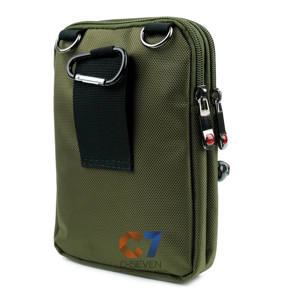 DAKAR กระเป๋าหนังสะพาย พร้อมช่องหูฟัง ใส่มือถือขนาด 5 - 7 นิ้ว (078)