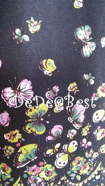 ขายแล้วค่ะT98:2nd hand top เสื้อแขนยาวสีดำลายดอกไม้และผีเสื้อ❤