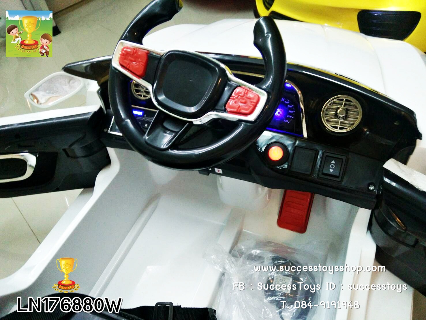 LN176880 รถแบตเตอรี่เด็กนั่งไฟฟ้า BMW 2 มอเตอร์ มี3สี แดง ขาว