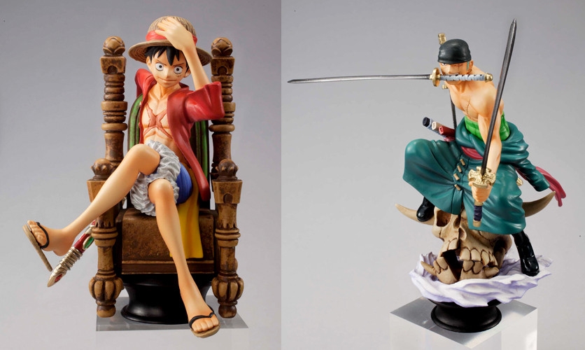 [ขายแยกชิ้น] One Piece Chess Piece Collection R Vol.2 - Luffy ฐานขาว / Zoro ฐานขาว