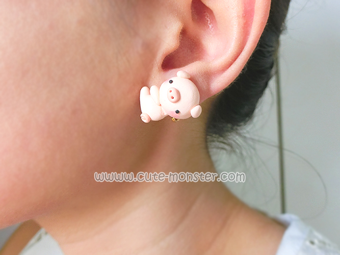 ต่างหูหมูน้อยเกาะหู Piggy Pig