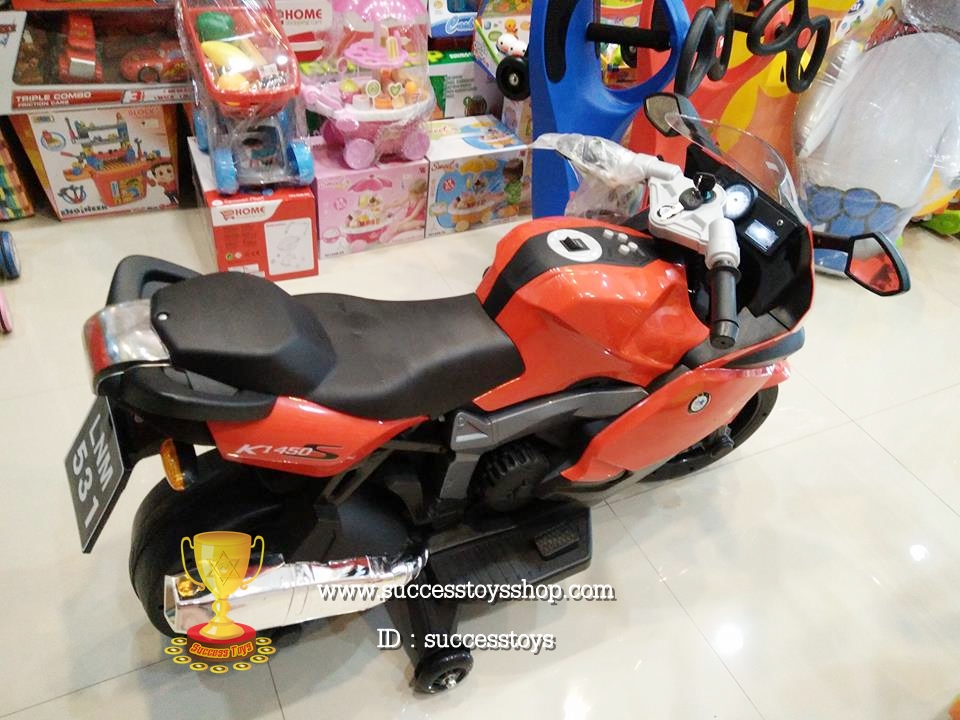 มอเตอร์ไซด์เด็กนั่งไฟฟ้า ยี่ห้อ BMW รุ่น LNM531 (1 มอเตอร์) มี 3 สี แดง ขาว น้ำเงิน
