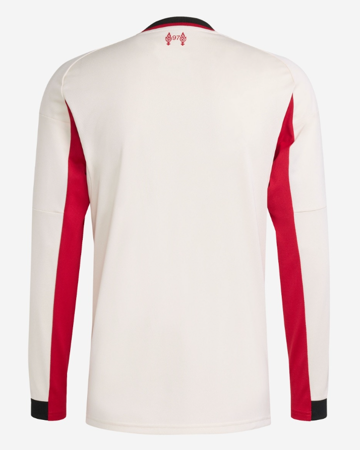 เสื้อแขนยาวลิเวอร์พูล 2025 2026 ทีมเยือน สีครีมของแท้