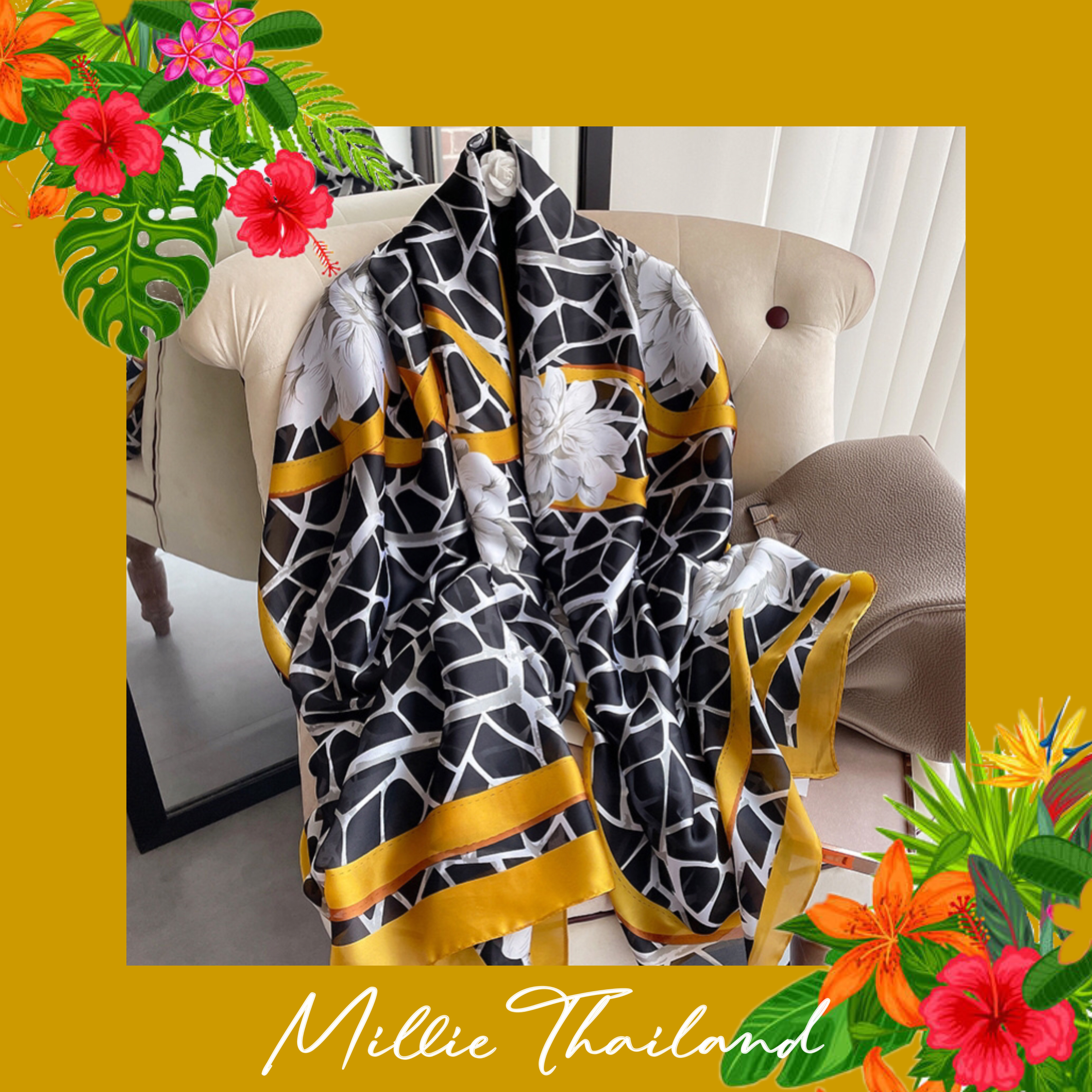 ผ้าคลุมไหล่ซิลค์ 180*90 CM.