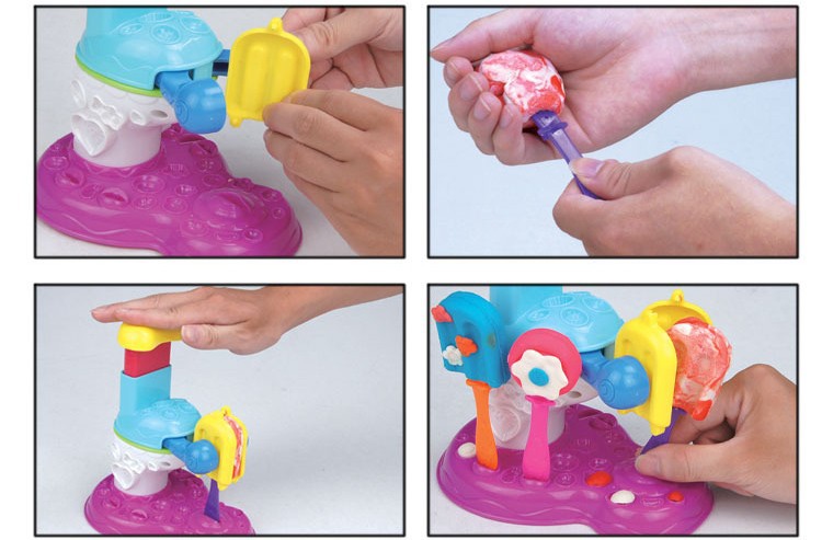 ของเล่นอมยิ้มเสียบไม้ Lovely Pop Maker พร้อมแป้งโดว์ 5 กระปุก