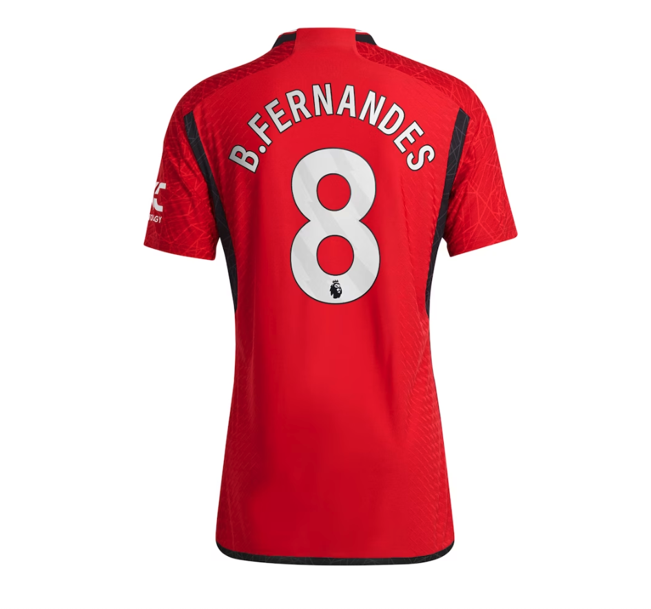 เสื้อแมนเชสเตอร์ ยูไนเต็ด 2023 2024 ทีมเหย้ารุ่นเวอร์ชั่นนักเตะ Home Authentic ติดชื่อเบอร์ B.Fernandes 8 ของแท้
