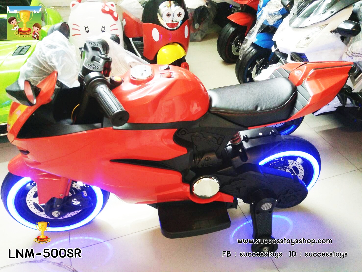 LNM-500SR รถมอเตอร์ไซต์แบตเตอรรี่ ดูคาติ สีแดง
