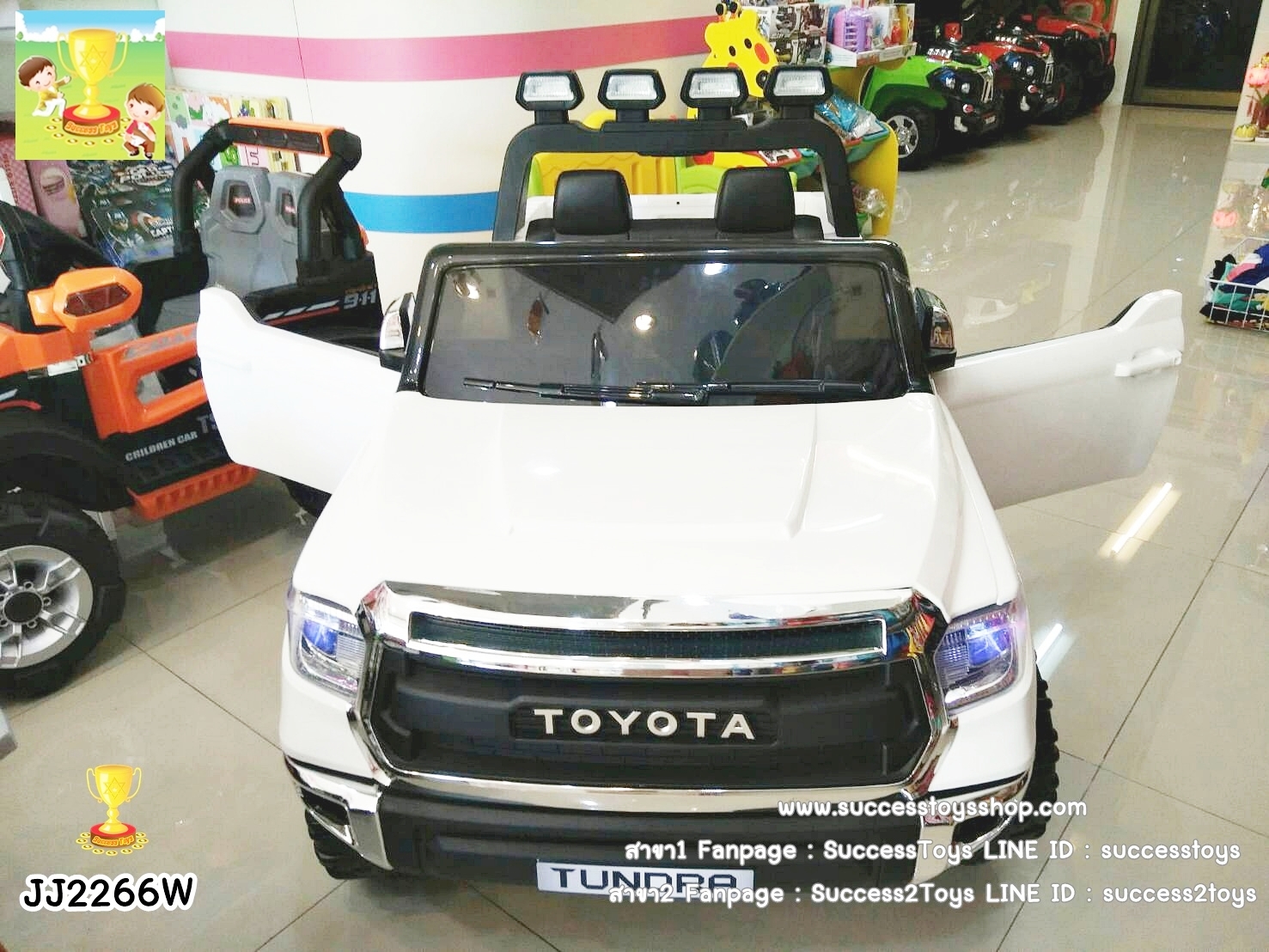 JJ2266W รถแบตเตอรี่ไฟฟ้า TOYOTA TUNDRA สีขาว (ลิขสิทธิ์แท้)