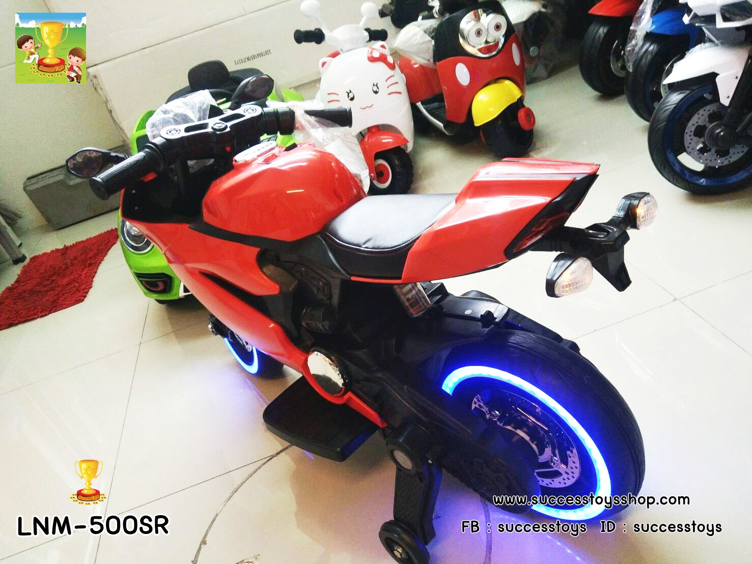 LNM-500SR รถมอเตอร์ไซต์แบตเตอรรี่ ดูคาติ สีแดง