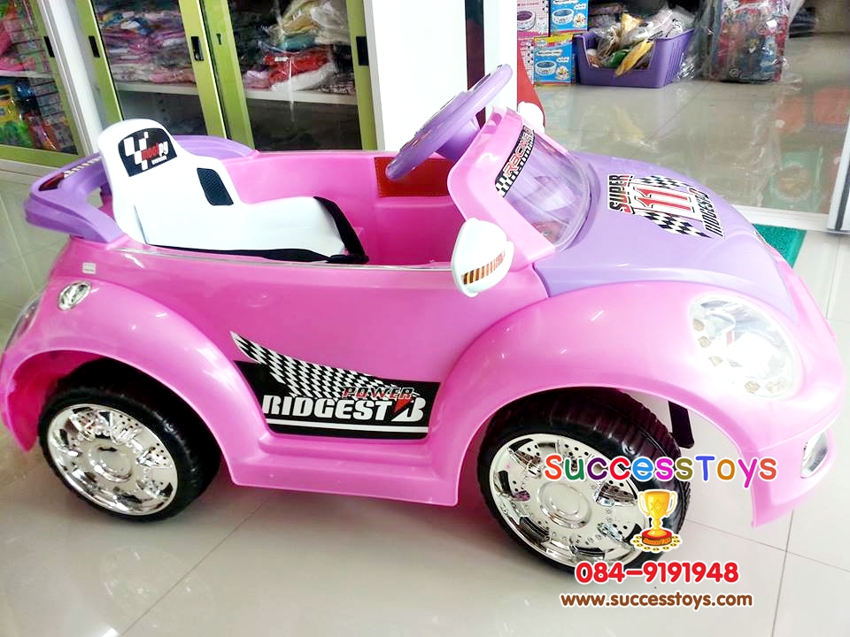 รถแบตเตอรี่เด็กนั่ง รุ่น LN012 ยี่ห้อ โฟล์ค มี 4 สี ชมพู ขาว เหลือง แดง