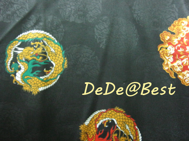 ขายแล้วค่ะ T41:Vintage top เสื้อวินเทจสีดำลายมังกร ปกเชิ้ต❤