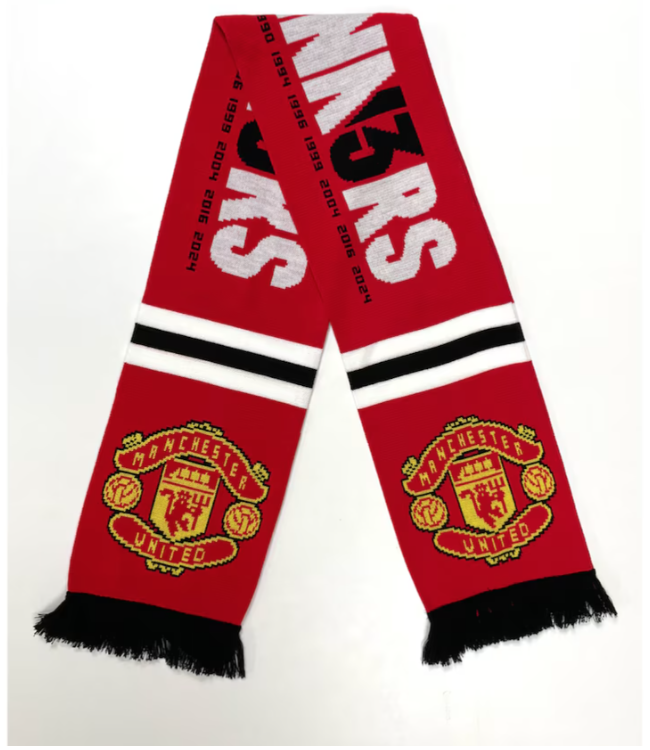 ผ้าพันคอแมนเชสเตอร์ ยูไนเต็ด FA Cup Winners 2024 13 Times ของแท้