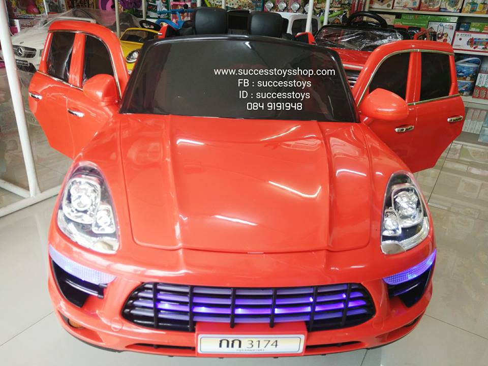 QS3174 รถปอร์เช่คันใหญ่ 2 มอเตอร์ สีแดง