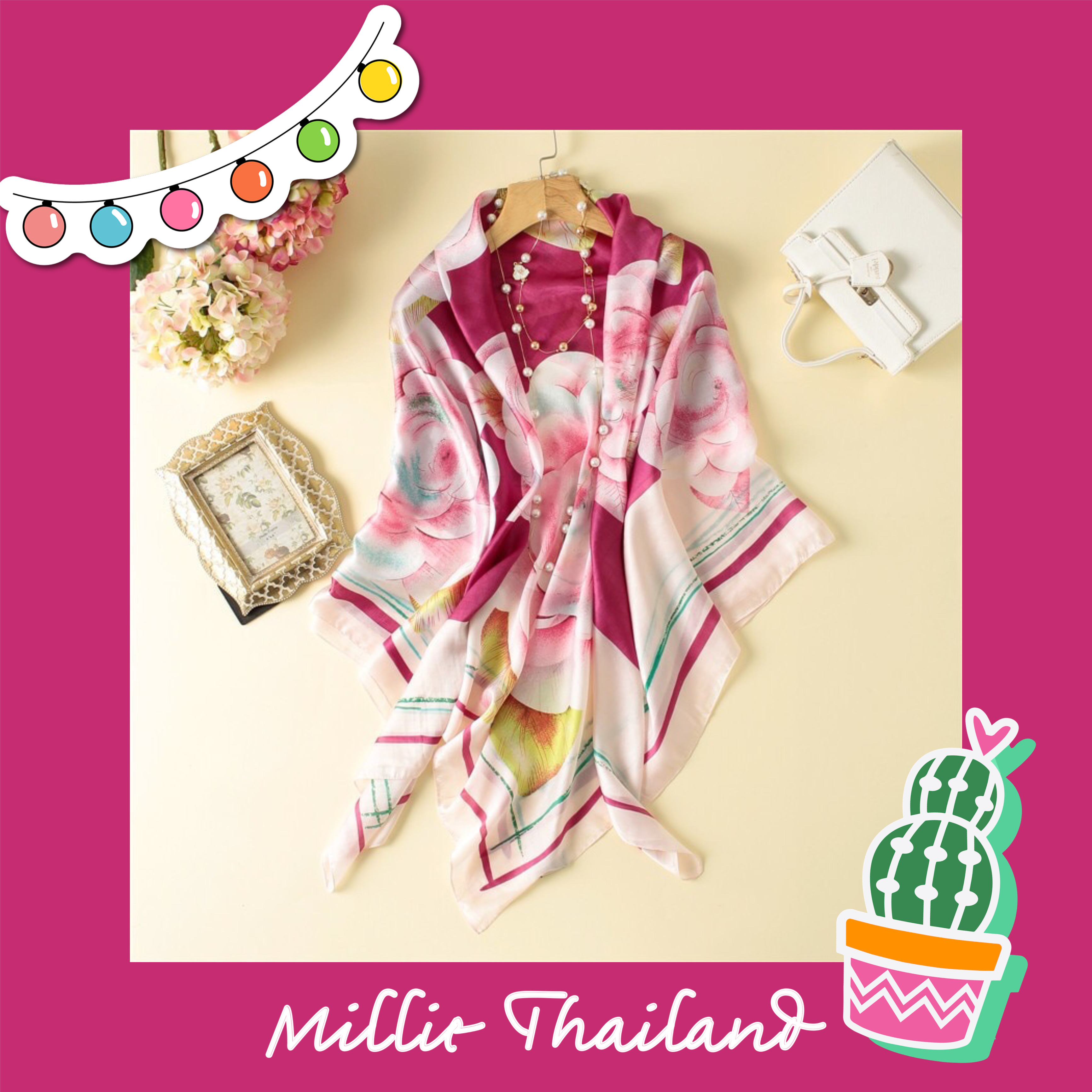 ผ้าคลุมไหล่ Twill Silk