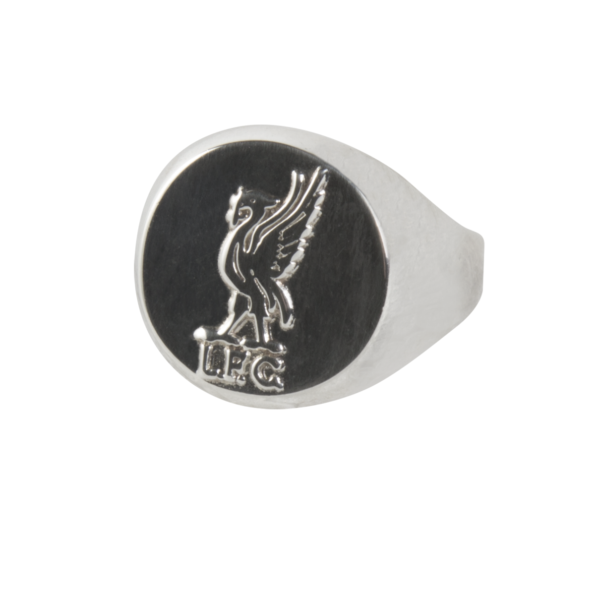 แหวนที่ระลึกลิเวอร์พูล ของแท้ 100% Liverpool FC Round Silver Liverbird Ring - Small