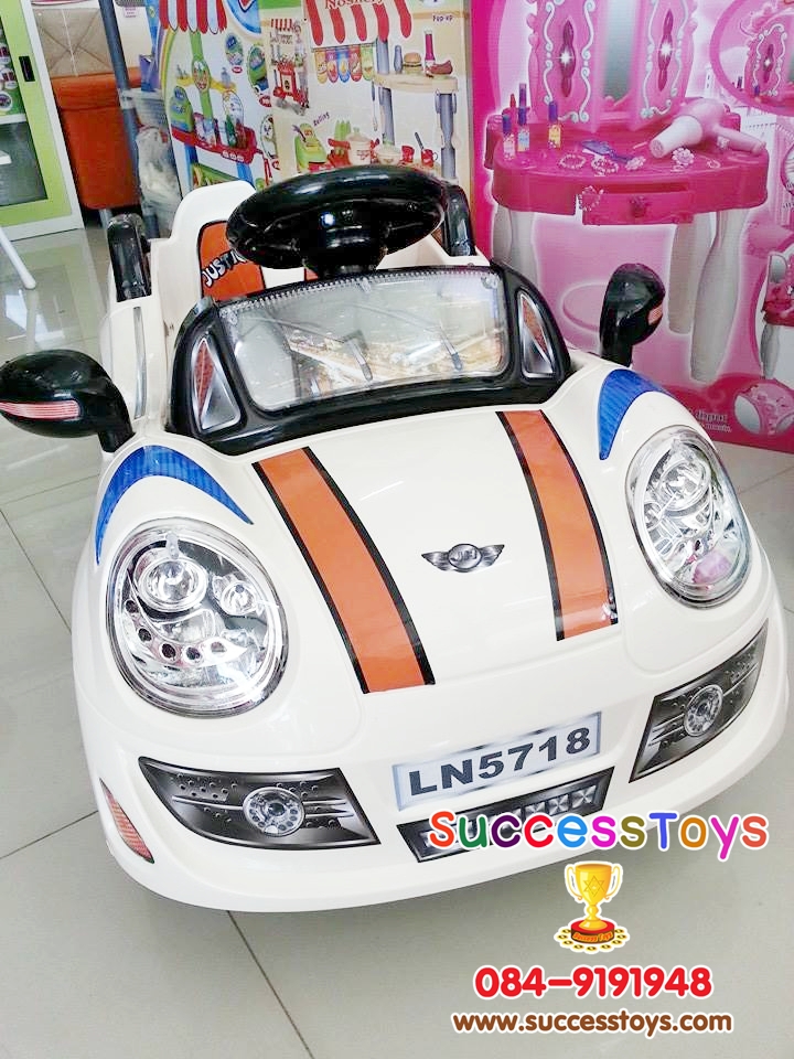 LN5718CR/3061CR รถแบตเตอรี่เด็กนั่งไฟฟ้า ยี่ห้อมินิจัสติน สีครีม