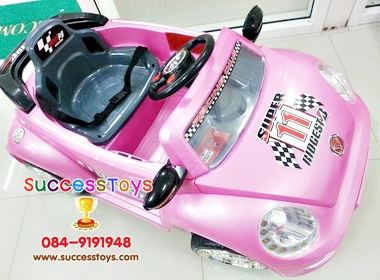 รถแบตเตอรี่เด็กนั่ง รุ่น LN012 ยี่ห้อ โฟล์ค มี 4 สี ชมพู ขาว เหลือง แดง